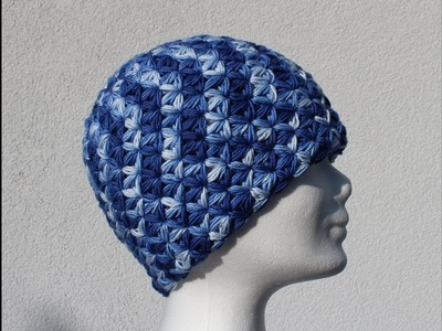 Triangle Star Stitch Hat - Crochet Tutorial