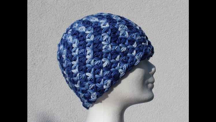 Triangle Star Stitch Hat - Crochet Tutorial