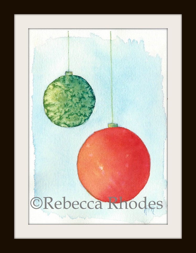 Watercolor for the Beginner: How to Paint a Christmas Ornament