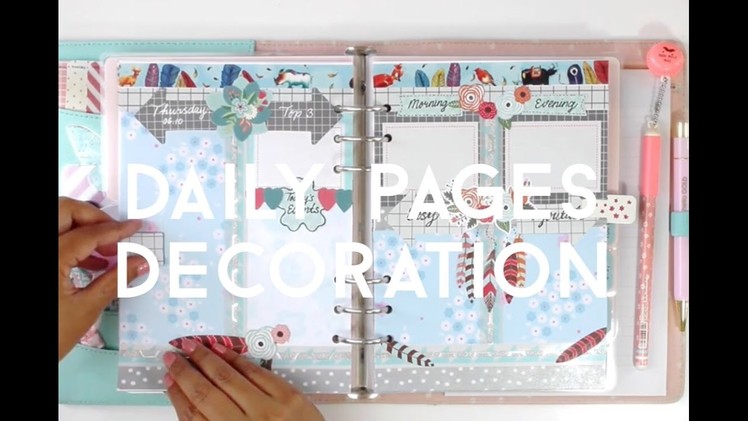 #06.10 DIY Planner Decoration: HOW I SET UP MY DAILY PAGES IN MY KIKKI.K PLANNER