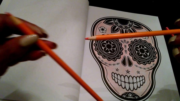 ASMR Sugar Skull Coloring Book (whispering, pencil on paper & more)