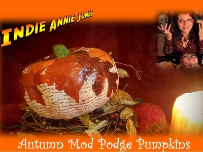 Autumn Mod Podge pumpkin DIY Craft for Halloween