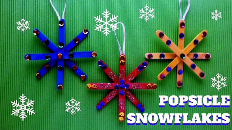 Christmas Craft - Popsicle Stick Snowflake - Popsicle Stick Craft