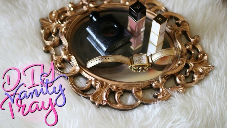 D.I.Y Mirrored Vanity Tray | Upcycling Mirror