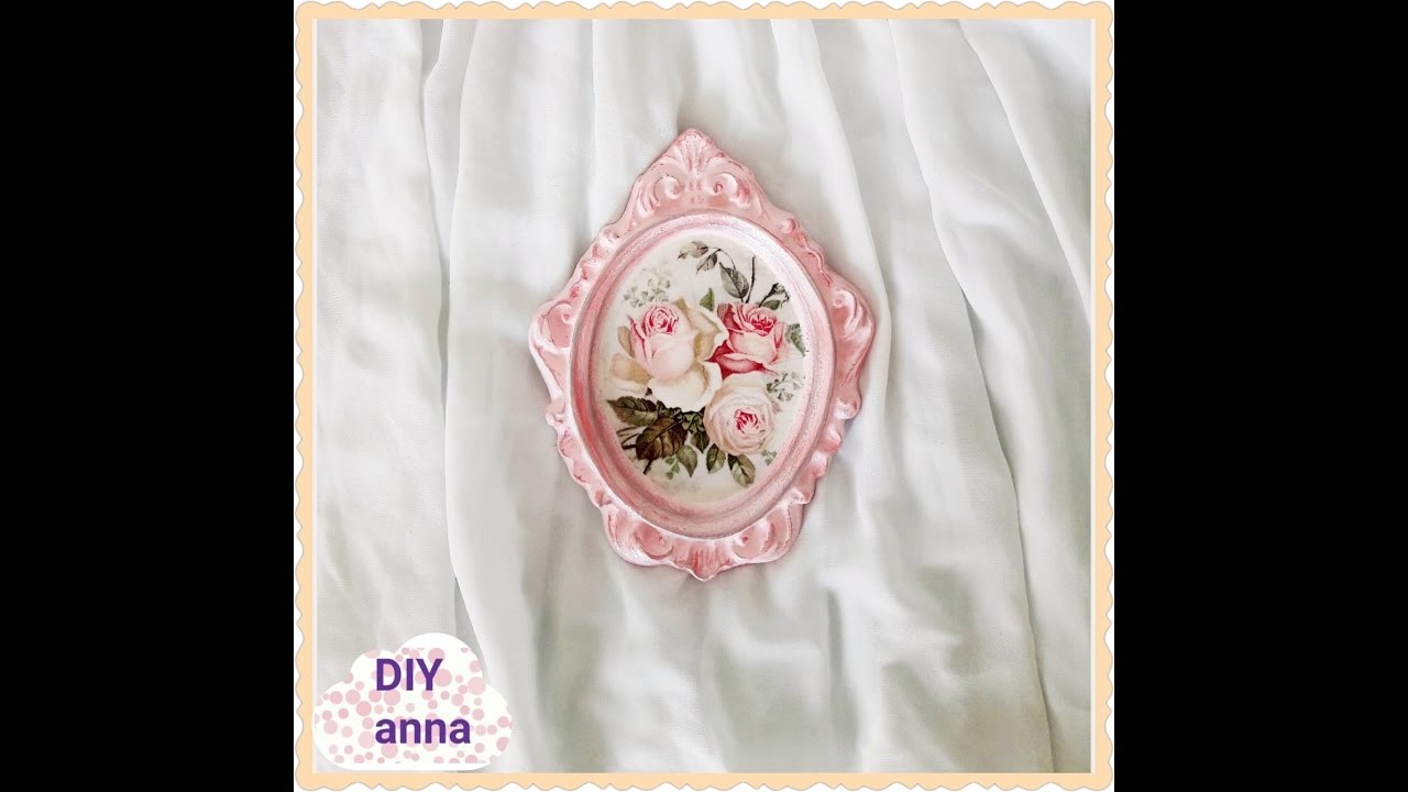 Decoupage Shabby Chic Photo Frame Diy Ideas Decorations Craft Tutorial Uradi Sam