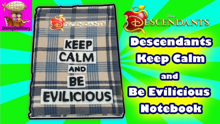 Descendants DIY Notebook Keep Calm and Be Evilicious Stationery Disney