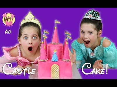 DISNEY PRINCESS CASTLE CAKE! Rainbow Surprise inside! Ariel, Sleeping Beauty, Snow White
