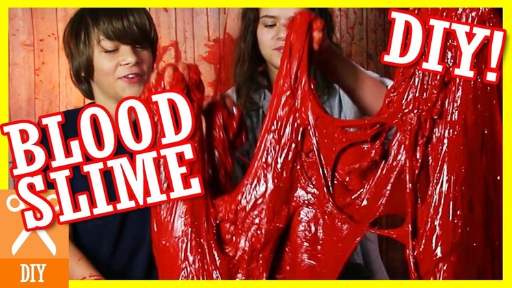 DIY BLOOD SLIME! GIANT BOWL OF BLOODY SLIME!  FUN HALLOWEEN ACTIVITY FOR KIDS!  |  KITTIESMAMA