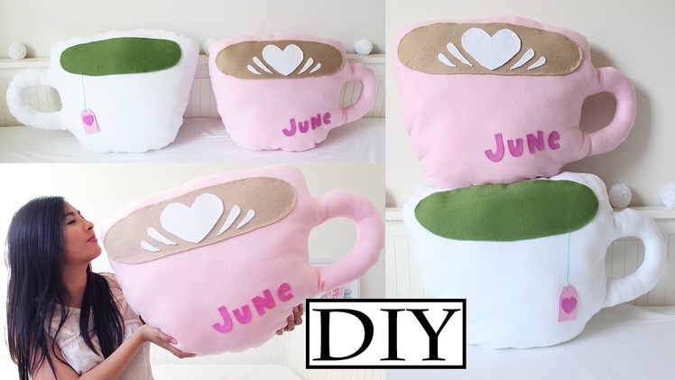 DIY Cup Pillow (No Sew) - How To Make A Teacup Pillow & Coffee Cup Pillow | Room Decor