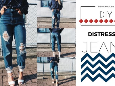 DIY distressed jeans | SterreKoevoets