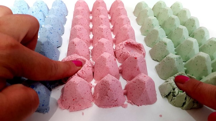 DIY How To Make ' Kinetic Diamond Sand Clay Colors ' Creative For Kids