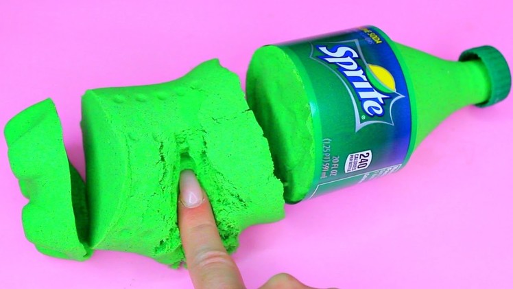 DIY How To Make 'Kinetic Sand SPRITE' Learn Colors Slime Foam Clay Icecream