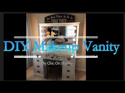 DIY Makeup Vanity - LIGHTS - how to cut a mirror!