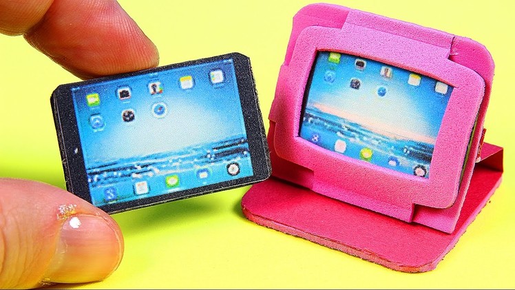DIY Miniature Tablet. iPad + 2 Tablet Cases