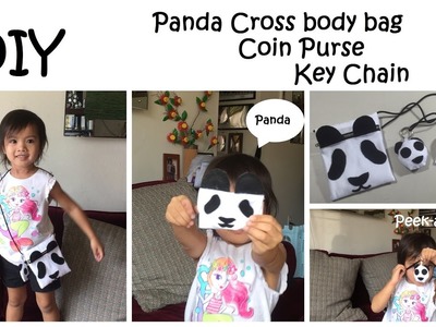 DIY Panda Shoulder Bag Coin Purse and Key Chain for Little Girl  #35
