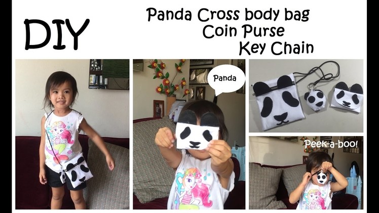 DIY Panda Shoulder Bag Coin Purse and Key Chain for Little Girl  #35
