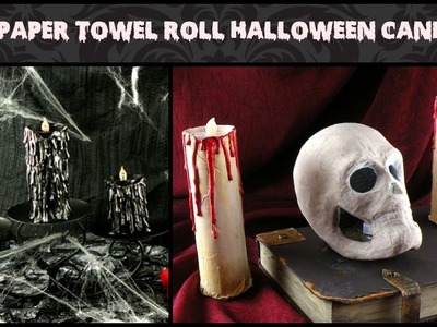 DIY Paper Towel Roll Halloween Candles - How to Make Halloween Candles