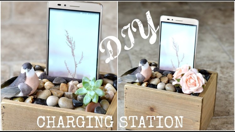 DIY PHONE CHARGER HOLDER. PHONE STAND. PHONE CHARGING STATION