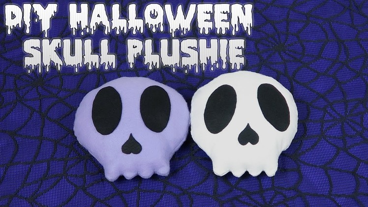 DIY Skull Plushie - How to make your own cute halloween skeleton plush toy cushion