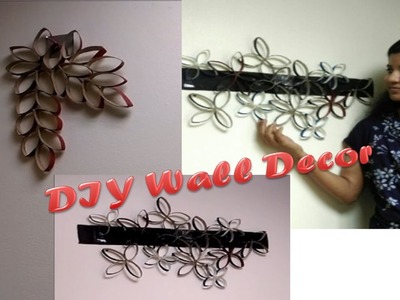 DIY wall decoration using tissue paper rolls (Best out of Waste)