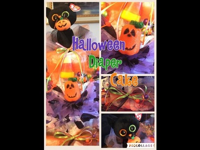 Halloween diaper cake, easy DIY 3 layer with cat topper How to Make Theme  Cake Crafty Conjuring