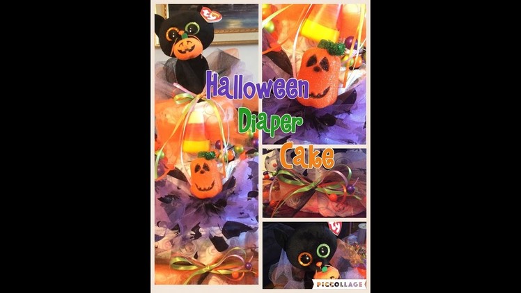 Halloween diaper cake, easy DIY 3 layer with cat topper How to Make Theme  Cake Crafty Conjuring