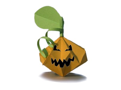 Halloween Origami Pumpkin - Easy Origami Tutorial - How to make an easy origami Pumpkins