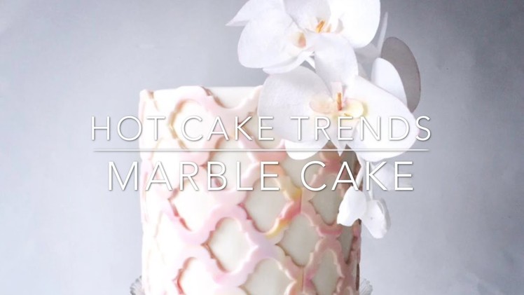HOT CAKE TRENDS 2016 Marble cake with Wafer paper Orchids - How to make by Olga Zaytseva