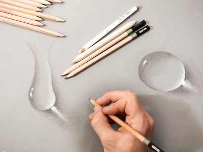 How to Draw Water Drops using Pencil on Paper