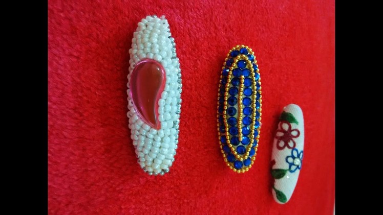 How to make a decorative saree pin | DIY beautiful Saree pin