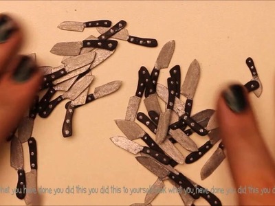 Miniature knives - art tutorial - craft tutorial - diy - dollhouse - how to