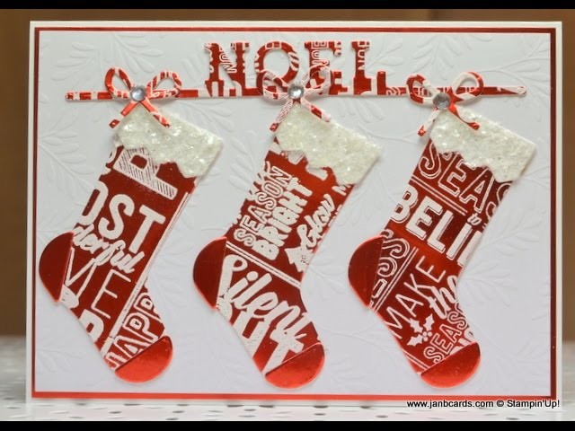 No.213 - Mica-Topped Christmas Stockings - JanB UK Stampin' Up! Demonstrator Independent