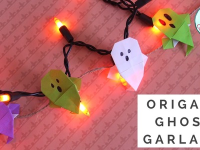 Origami Ghost Tutorial - DIY Garland Paper Craft - How to Fold An Origami Ghost for Halloween