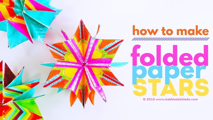 Paper Art Project for Kids: Folded Paper Stars