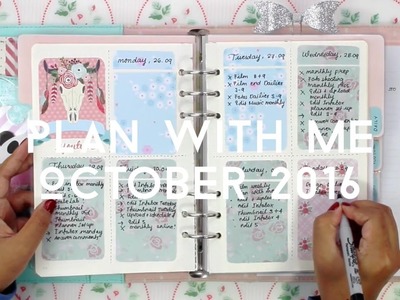 PLAN WITH ME OCTOBER 2016 || HOW I SET UP MY WEEKLY PAGES IN MY KIKKI.K PLANNER