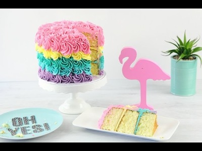 RAINBOW Rosette Cake Decorating! - CAKE STYLE