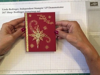 Red & Gold Starlight Christmas Card