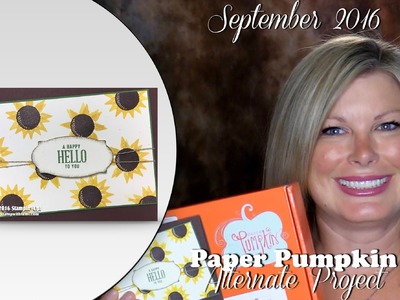 September 2016 Paper Pumpkin card kit Giveaway, & Alternate Card featuring Stampin Up