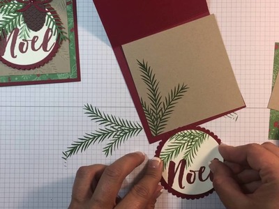 Stampin Up! Christmas Pines Card