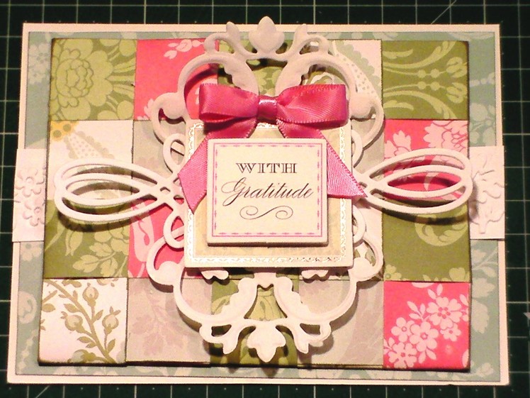 132.Cardmaking Project: Anna Griffin Paper Weaved French Floral Card