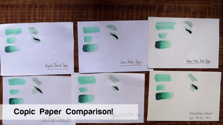 Copic Marker Paper Comparison