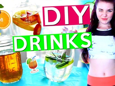 DIY Summer Drink Recipes! DETOX WATERS, SMOOTHIE, + MORE!
