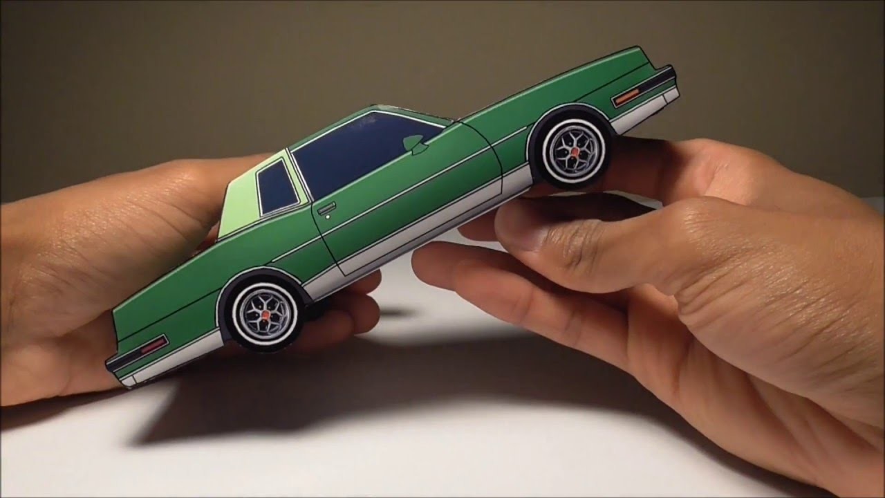 JCARWIL PAPERCRAFT 1981 Pontiac Grand Prix (Building Paper Car) Time Lapse