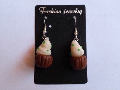 Muffins earrings handmade polymer clay - kolczyki z modeliny - Modelina
