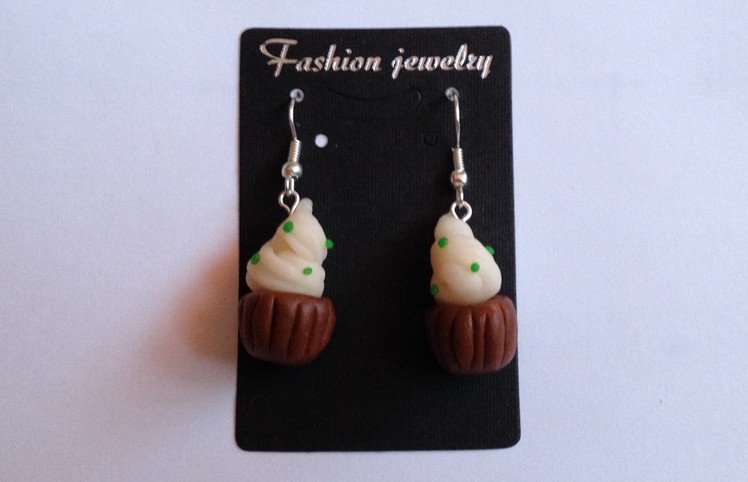 Muffins earrings handmade polymer clay - kolczyki z modeliny - Modelina