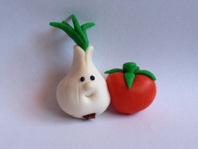 Radish with carrot handmade polymer clay magnet on fridge - Magnes na lodowke z modeliny - Modelina