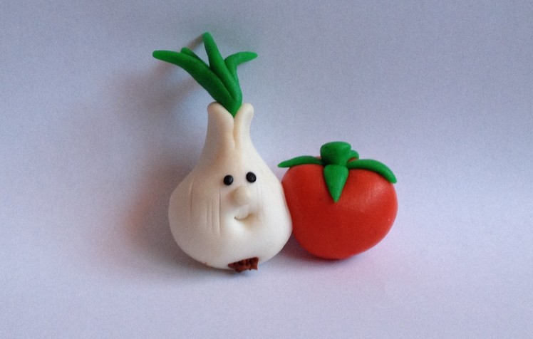 Radish with carrot handmade polymer clay magnet on fridge - Magnes na lodowke z modeliny - Modelina