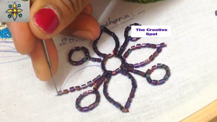 AARI.MAGGAM.TAMBOUR.KASAB -Embroidery -How to sew bugle beads