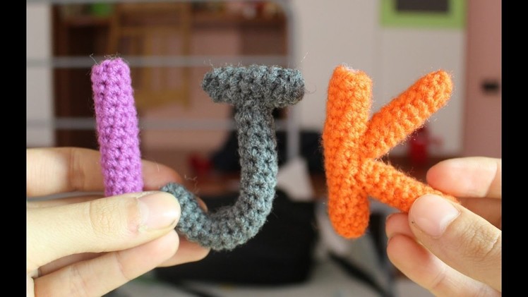 Alphabet Amigurumi ● How to crochet a I, J and F | World Of Amigurumi