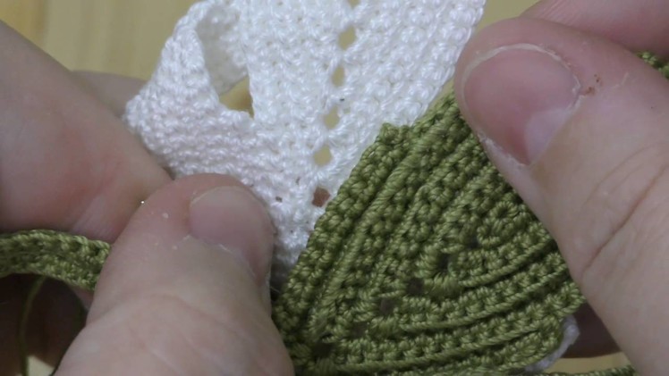 Classic irish crochet lace leaf